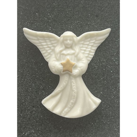 Lenox Porcelain Angel Brooch Signed - Picture 1 of 6